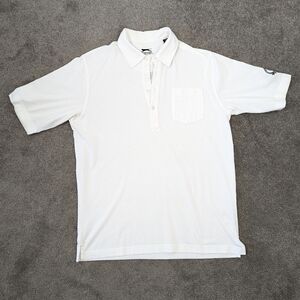 Slazenger Men's Classic White Polo Shirt with Logo - Size M